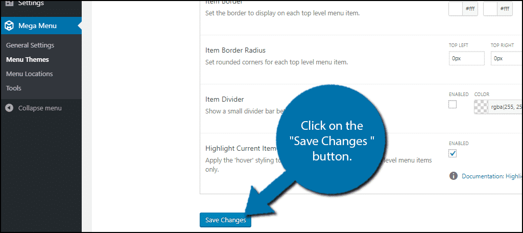 Save Changes