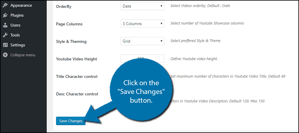 Save Changes