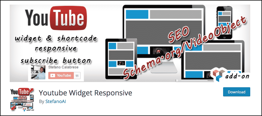 YouTube widget responsive