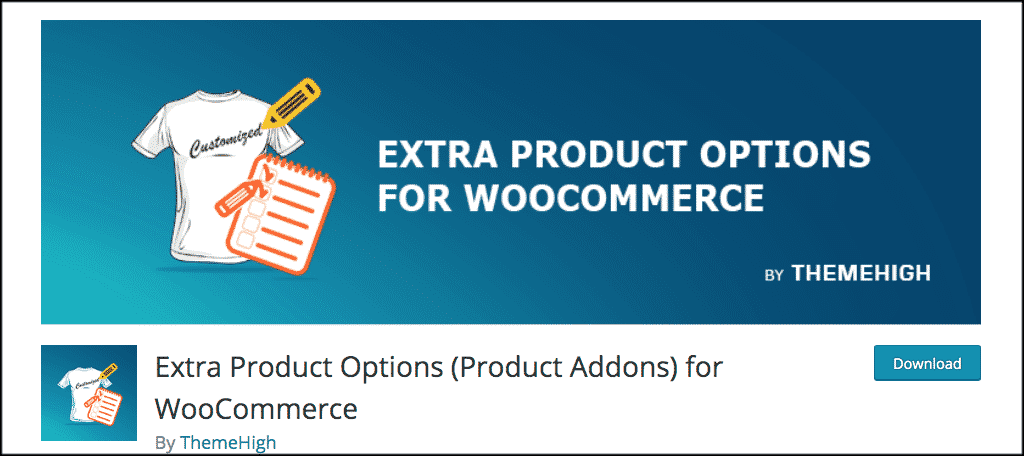 WooCommerce Extra product options plugin