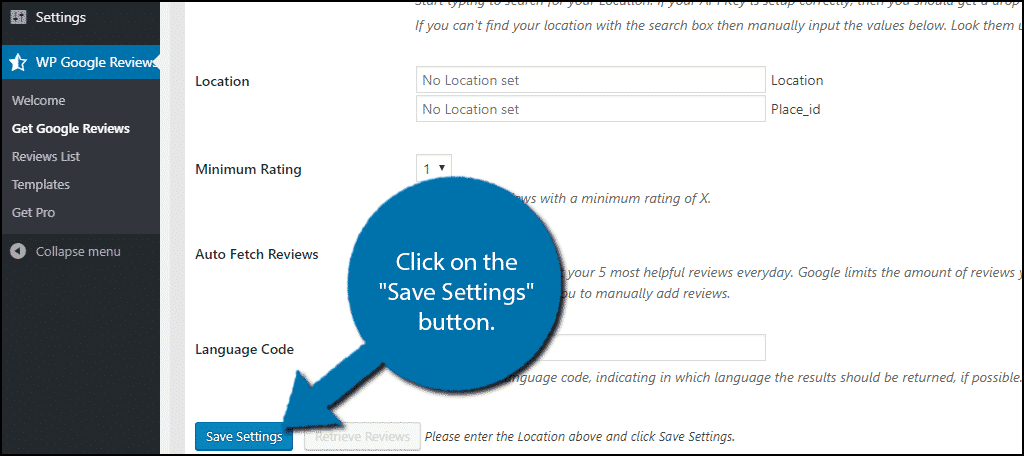 Save Settings