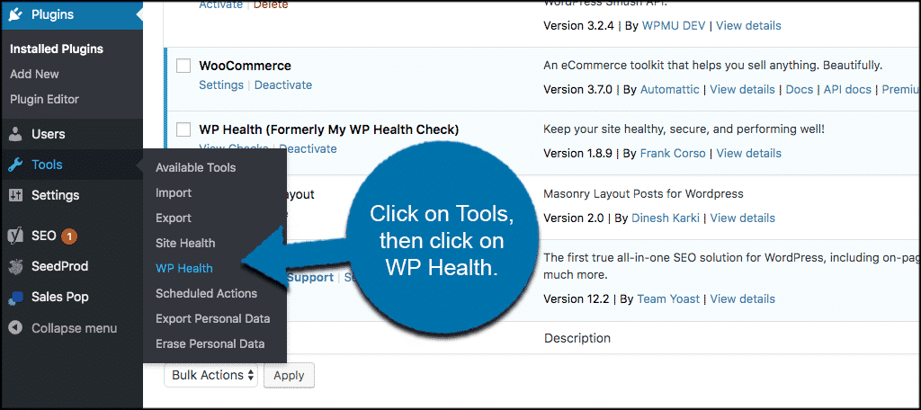 Tools wp health