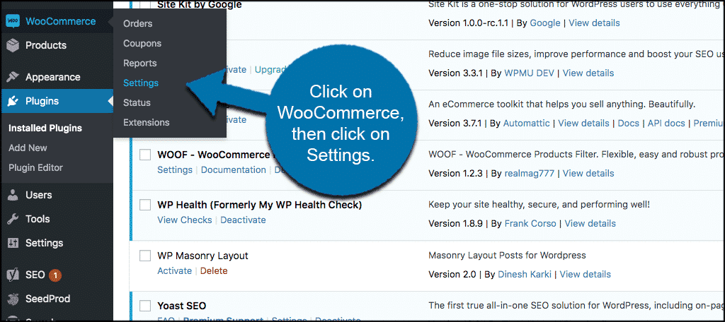 Cick on woocommerce then settings