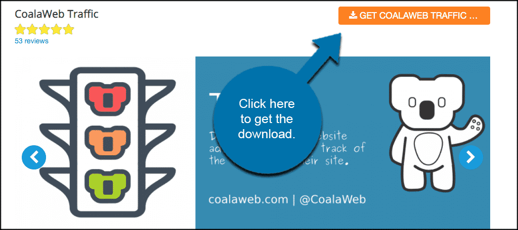 Clcik joomla analytics download extension button