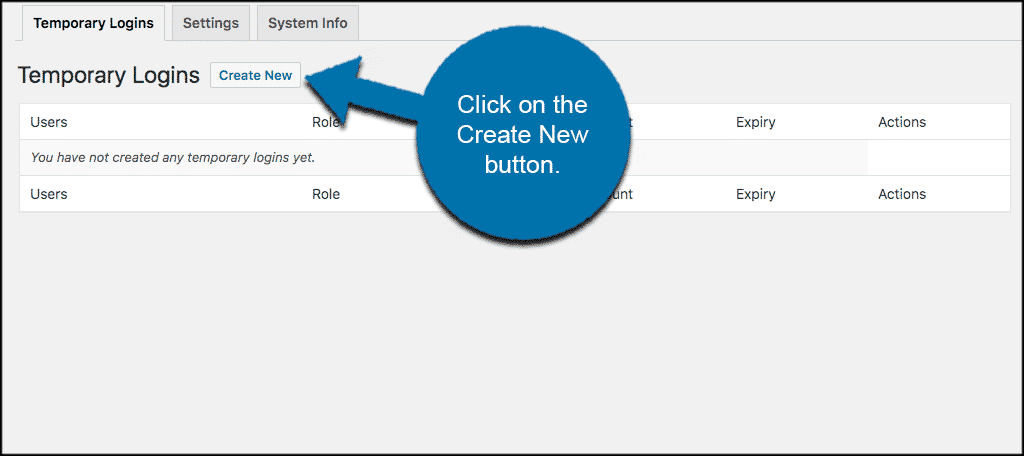 Click on create new tab