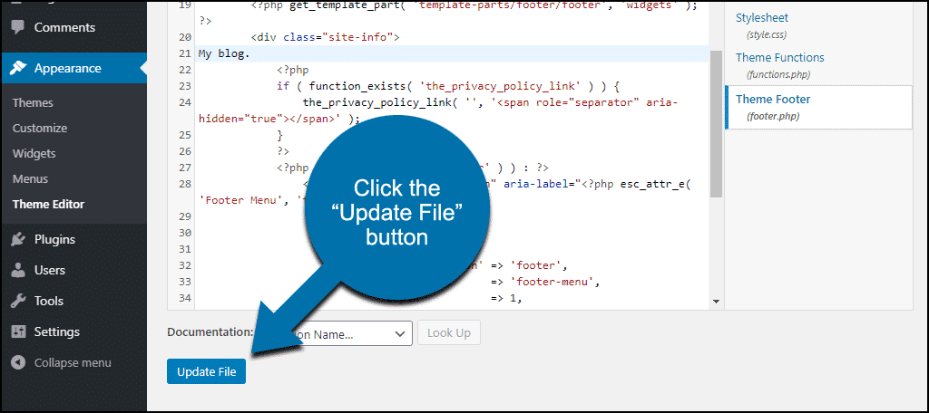 click the "Update File" button