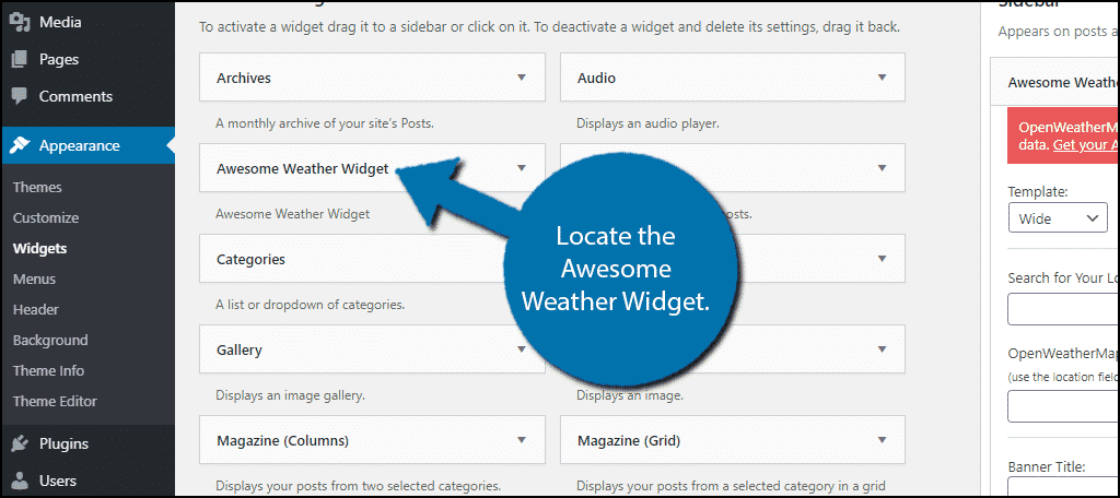 WordPress Weather Widget