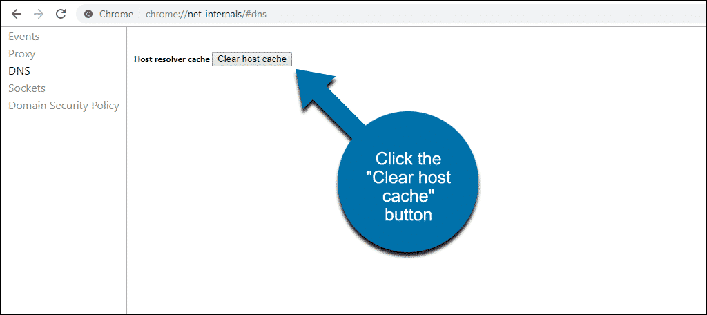 Clear dns cache