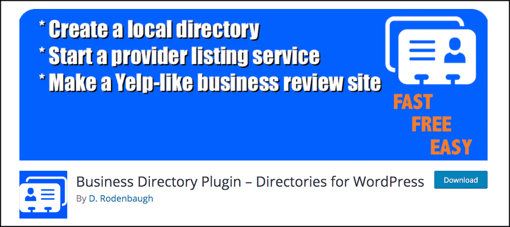 Business directory for professional website