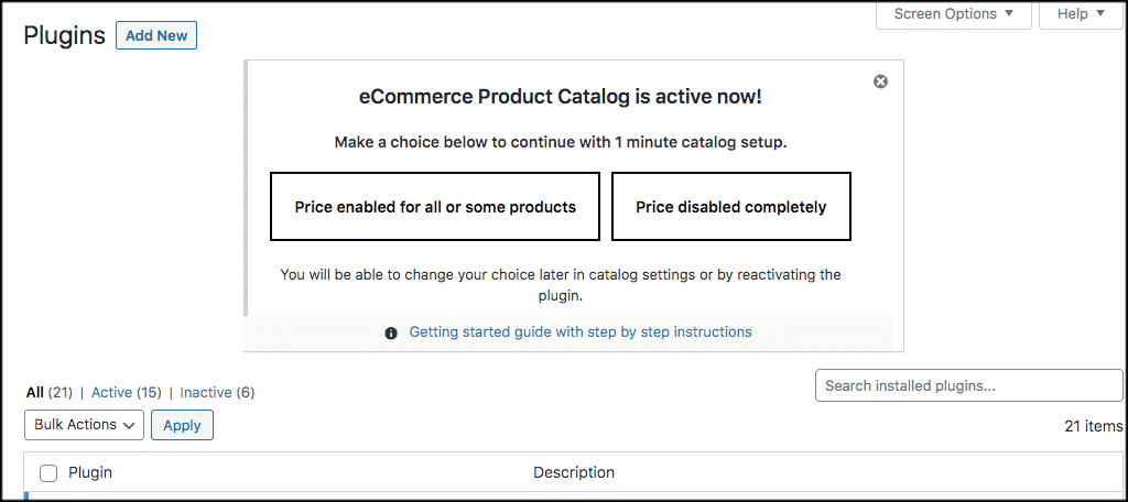 Disable price on WordPress product catalog