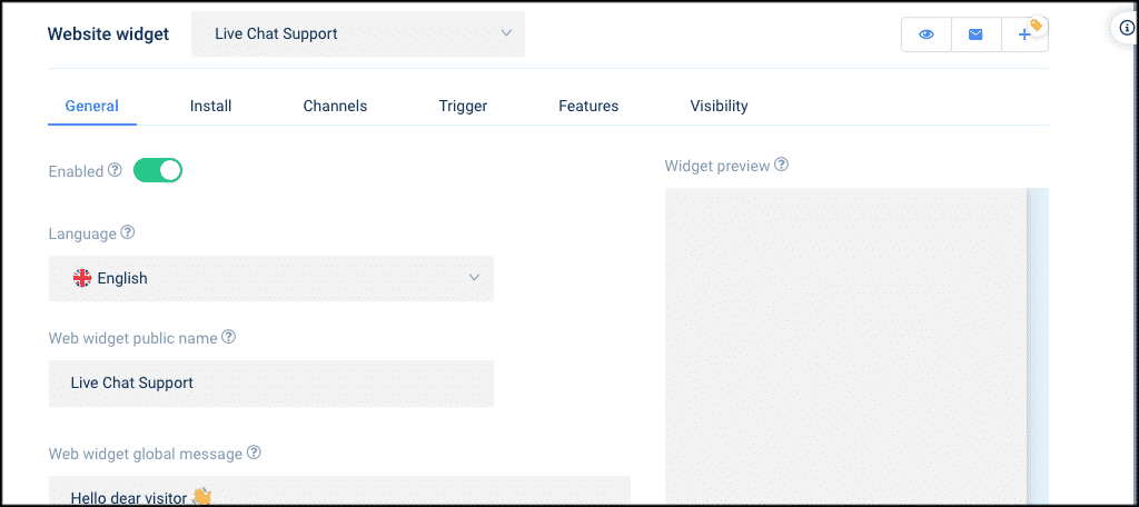 Setup online chat in joomla widget