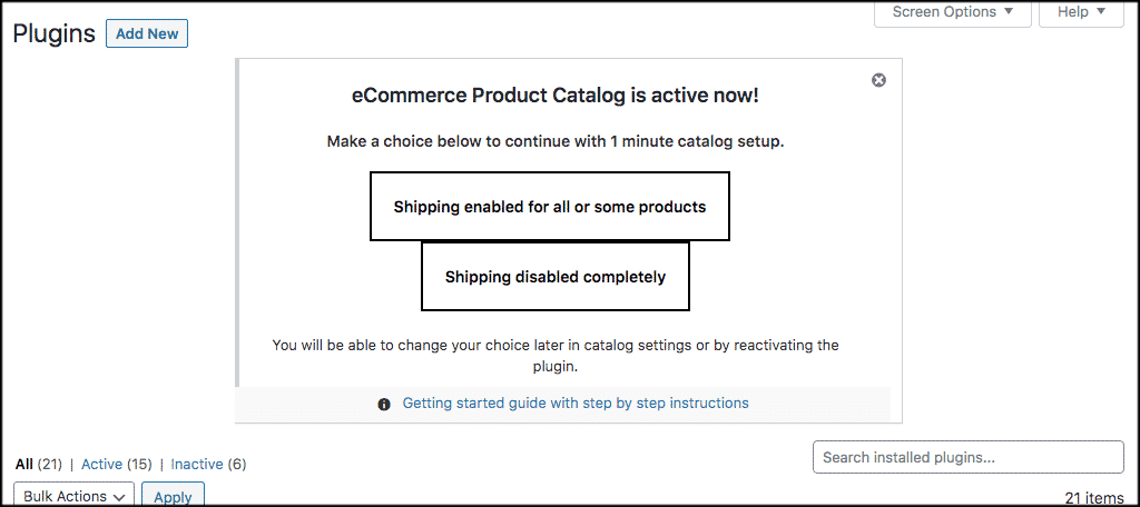 Disable shipping