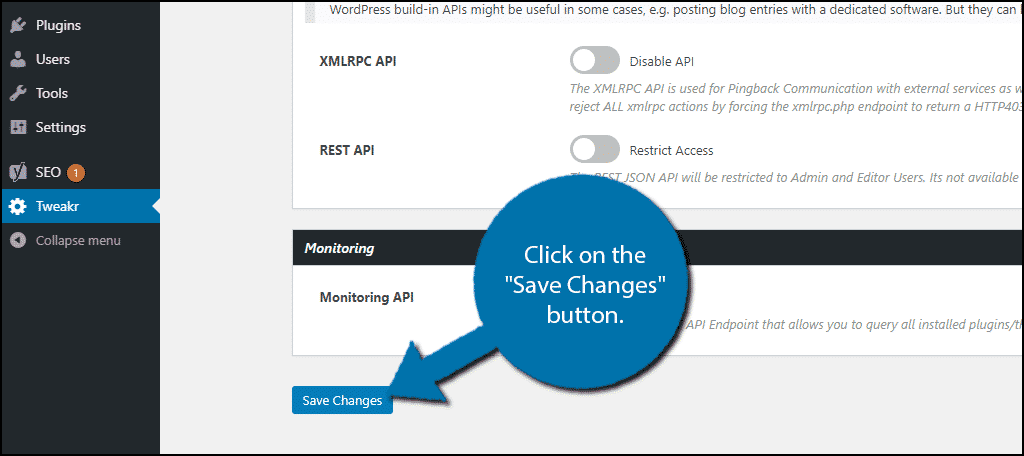 Save Changes