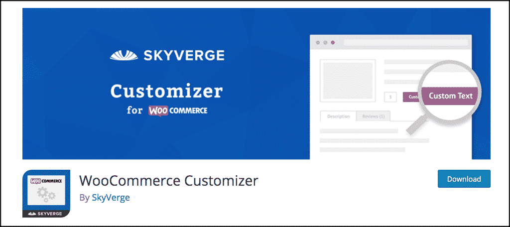 WooCommerce customizer plugin