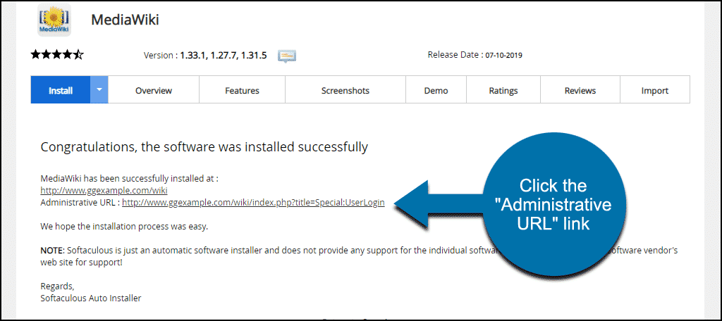 mediawiki install