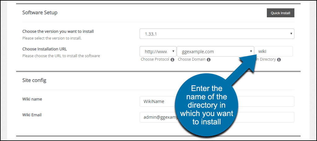 enter the name of the directory