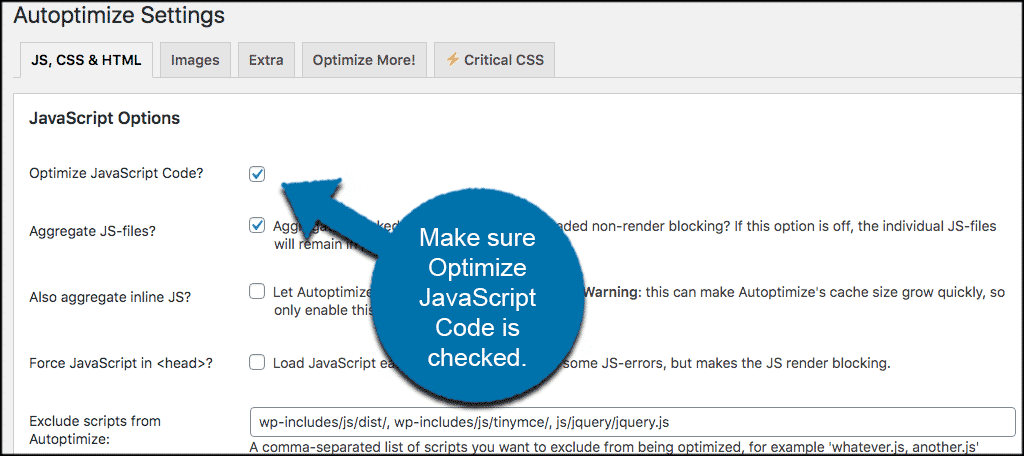 Click on optimize javascript code