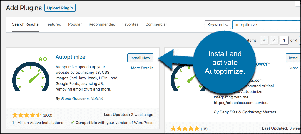 Install and activate plugin to combine javascript in wordpress