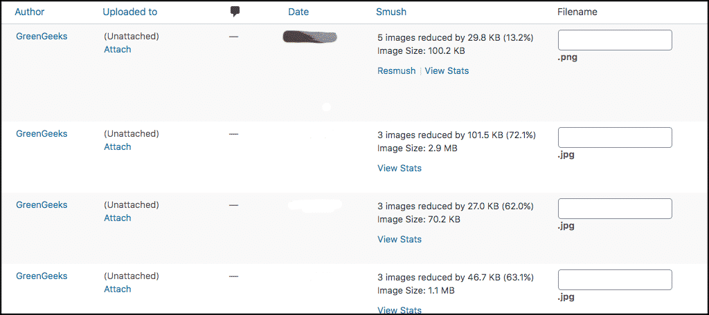 Filename field is there to rename an image in wordpress