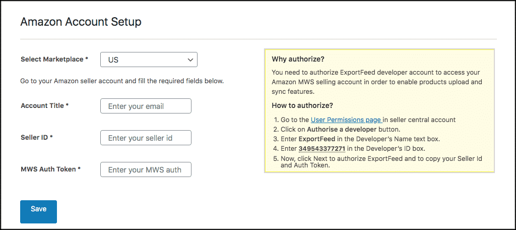 Amazon feed box setup