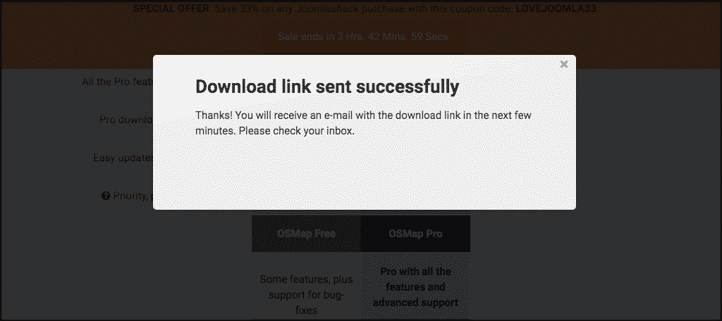 Download sent successfully