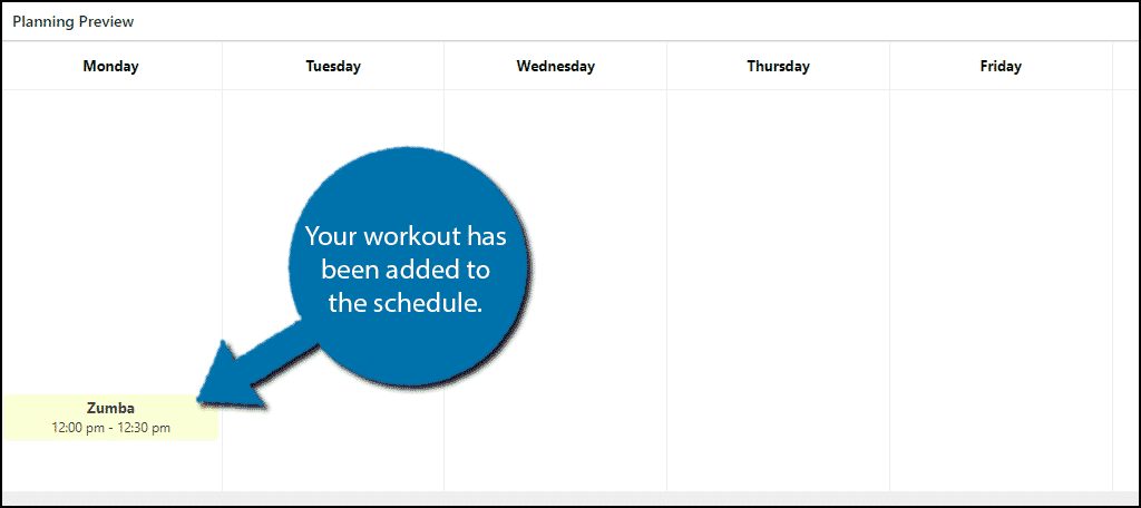 Workout Schedule