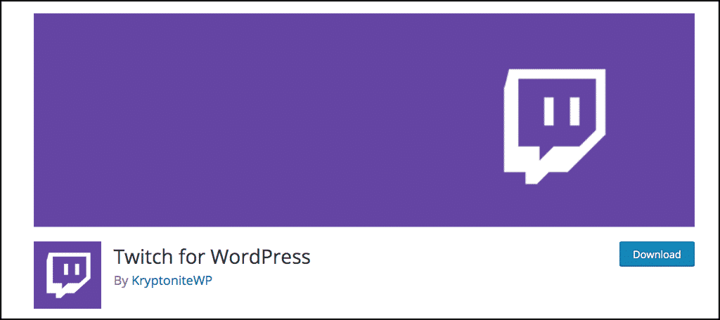 Twitch WordPress plugin