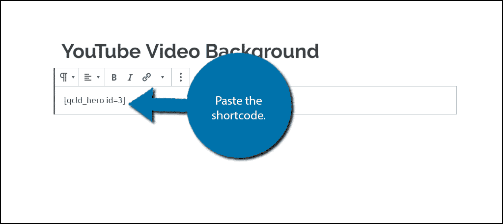 Paste shortcode