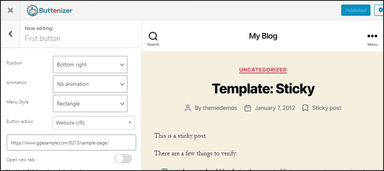 floating call to action button wordpress