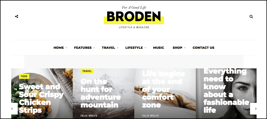 Broden lifestyle blog theme