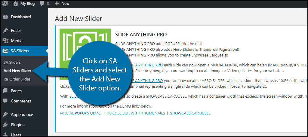 Add New Slider