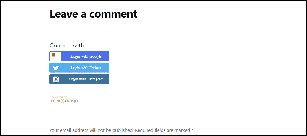 social login icons in comments