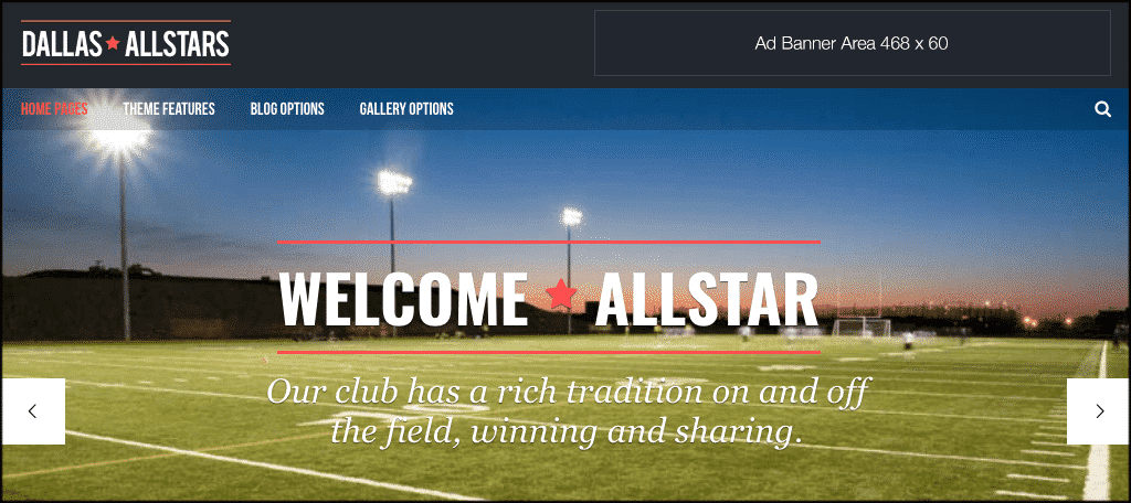 AllStar sports blog theme