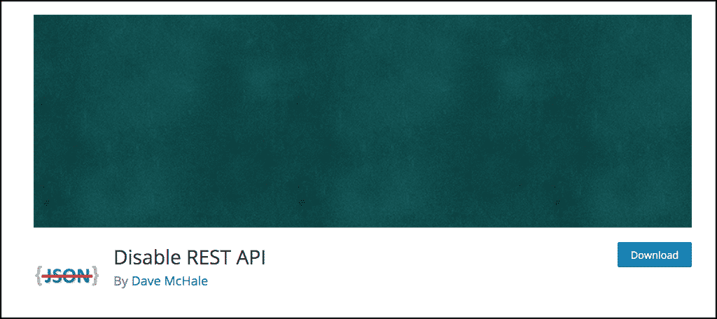 Disable Rest API plugin