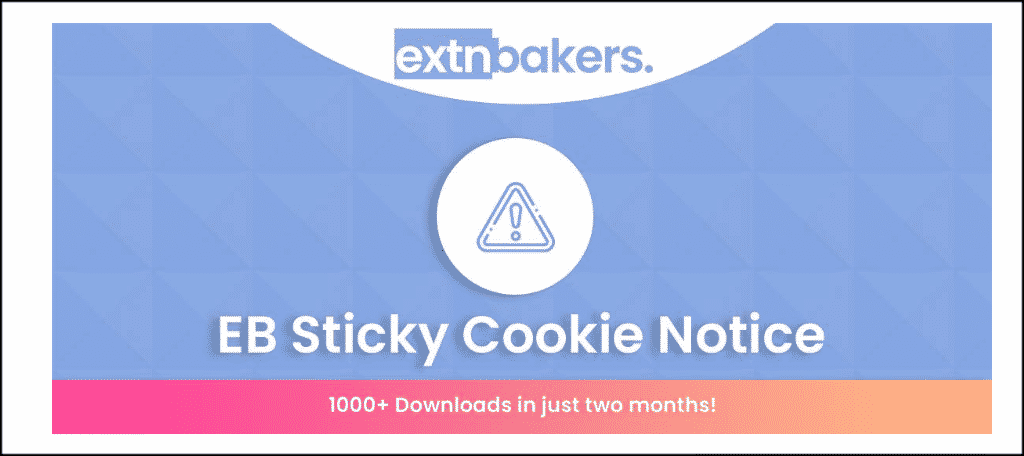 EB sticky cookie notice extension
