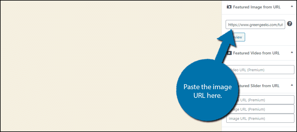 Paste URL