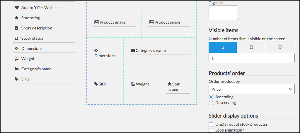 Slider for woocommerce layouts