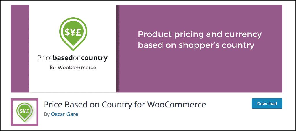 Price based on country for woocommerce plugin