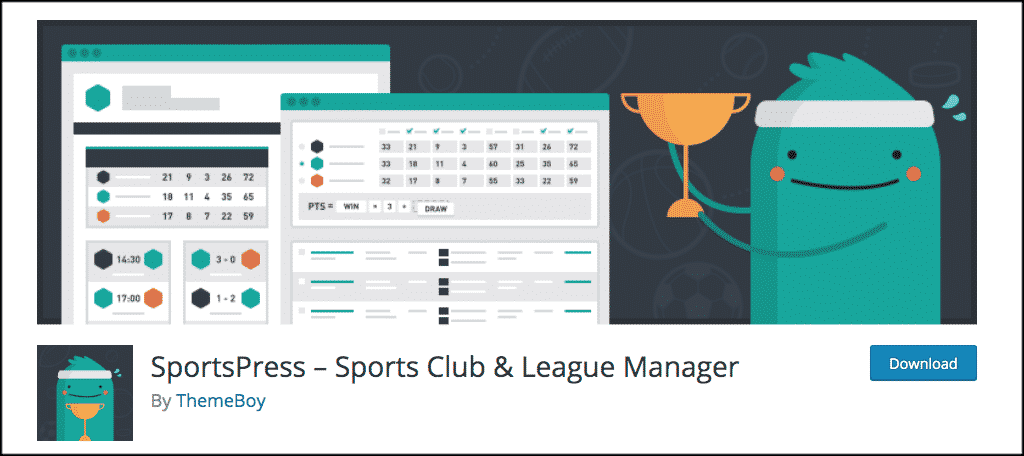 SportsPress Plugin for sports blog