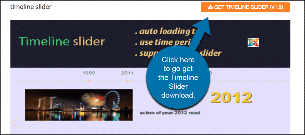 Get timeline in joomla extension