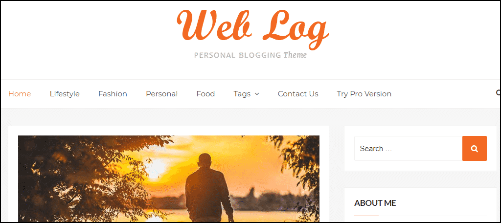 Web Log WordPress theme