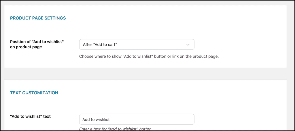 More customizations option for woocommerce wishlist