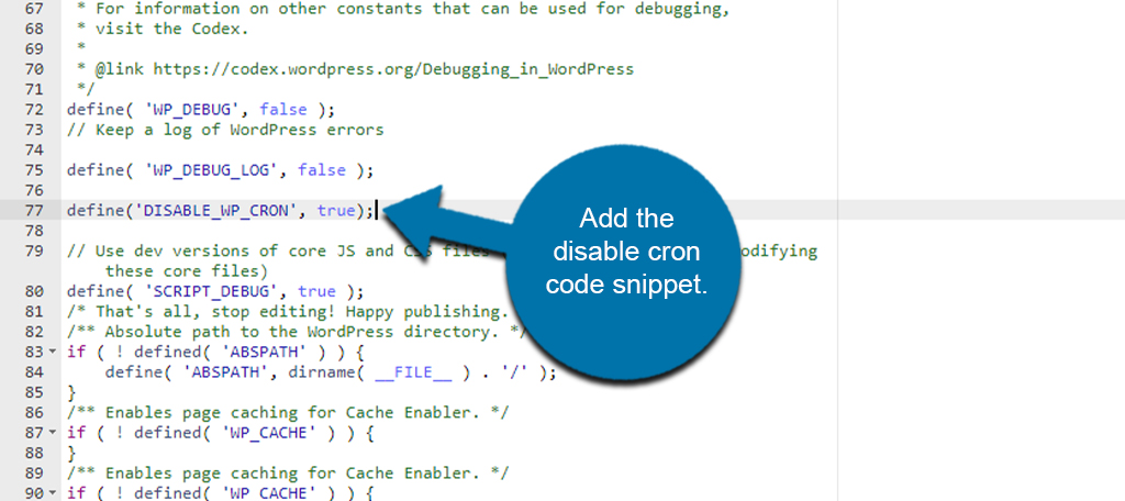 Disable WP Cron Snippet