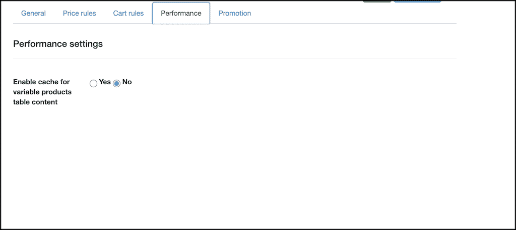 Performance tab