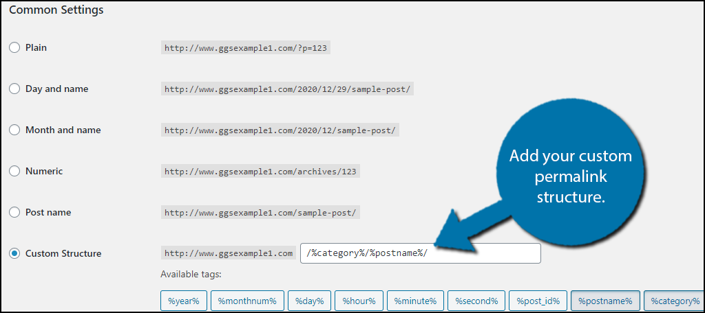 Change Permalinks in WordPress