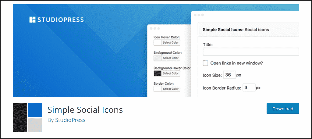 Simple Social Icons