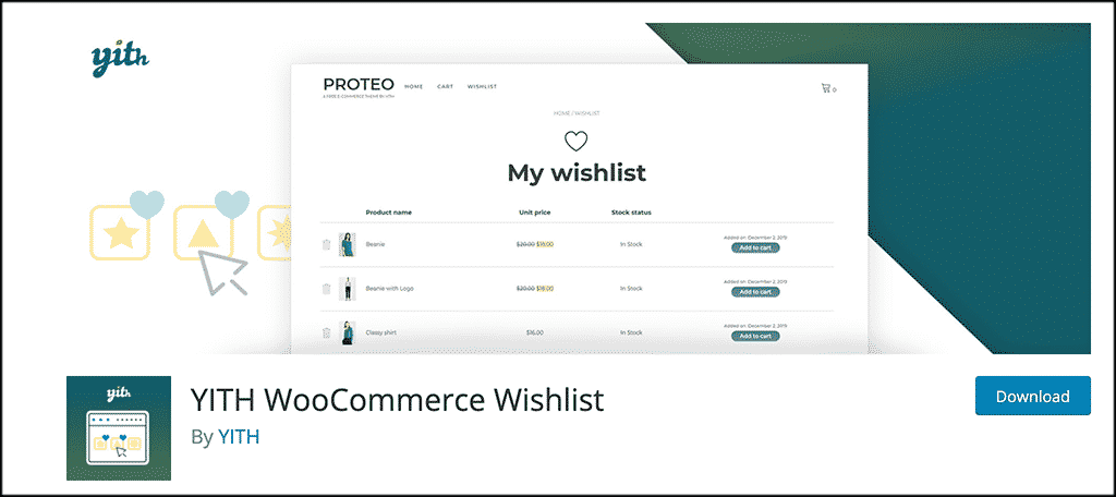 YITH WooCommerce Wishlist Plugin
