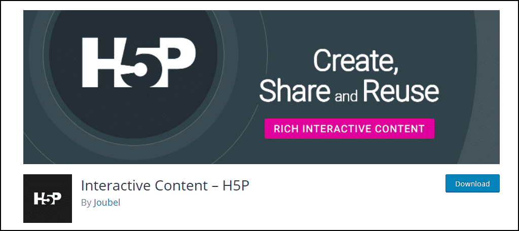 H5P Interactive Content WordPress plugin