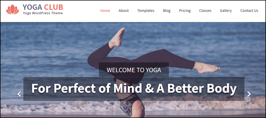 Yogaclub Lite WordPress theme