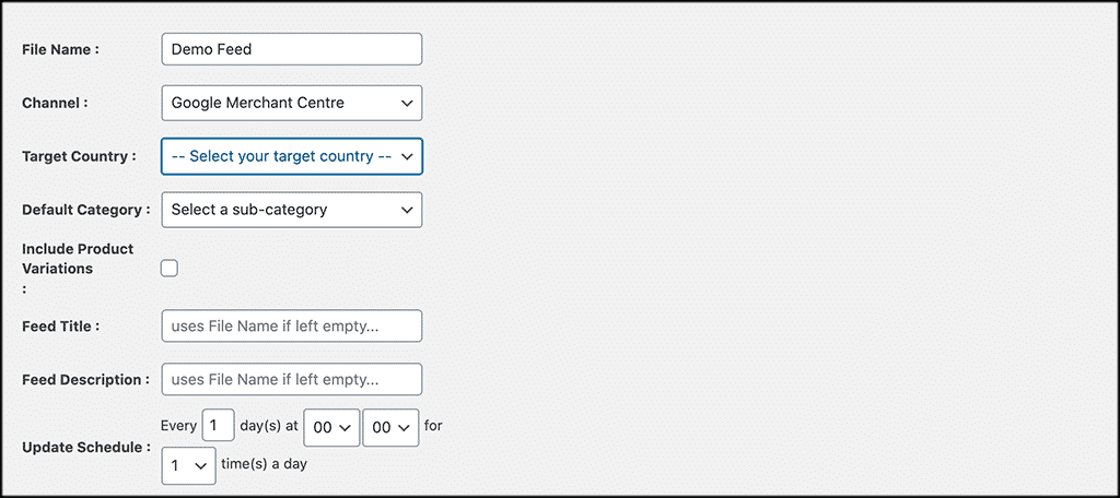 Dropdown menu configurations